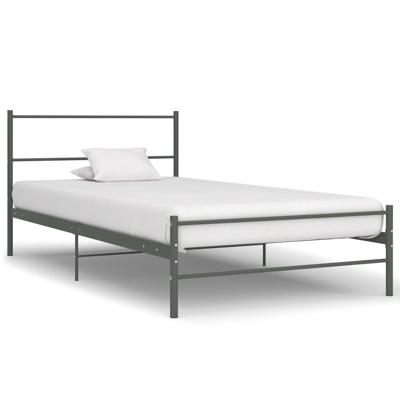 Bedframe metaal grijs 100x200 cm