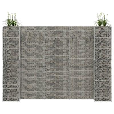 Gabion plantenbak H-vormig 260x40x180 cm staaldraad
