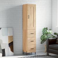 Hoge kast 34,5x34x180 cm bewerkt hout sonoma eikenkleurig