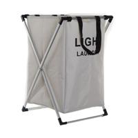 Wasmand Profi - 1x opvang waszak - 60 Lit compartiment - Light - 39 x 38 x 60 cm - aluminium frame