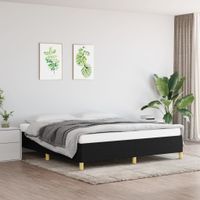 Boxspringframe stof zwart 160x200 cm