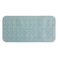 Douche/bad anti-slip mat badkamer - pvc - ijsblauw - 70 x 35 cm - rechthoek - thumbnail