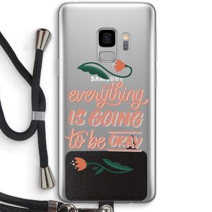 Optimistic flower girl: Samsung Galaxy S9 Transparant Hoesje met koord
