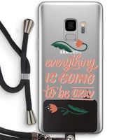 Optimistic flower girl: Samsung Galaxy S9 Transparant Hoesje met koord