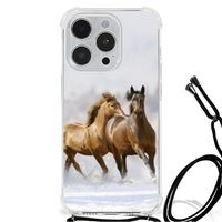 iPhone 14 Pro Case Anti-shock Paarden - thumbnail