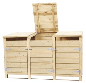 Kliko ombouw klikoberging klikokast containerberging 3 containers triple dicht