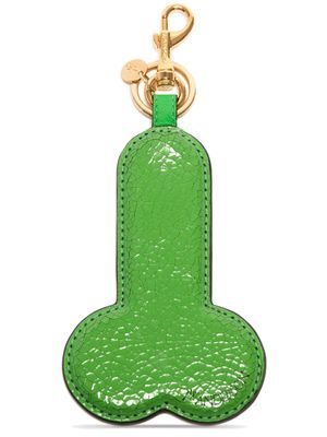JW Anderson porte-clés en cuir à logo embossé - Vert