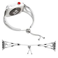 S-vormige armband roestvrijstalen horlogeband voor Apple Watch serie 3 & 2 & 1 38mm (zilver)