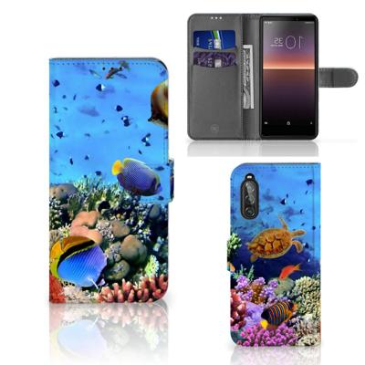 Sony Xperia 10 II | Telefoonhoesje | Met pasjeshouder | Vissen