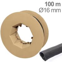 TRU COMPONENTS TC-12352496 T24CA027 Gevlochten slang Zwart Polyester 16 tot 17 mm 50 m - thumbnail