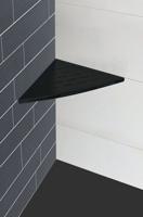 Wiesbaden InWall hoekplanchet 29x29 mat-zwart