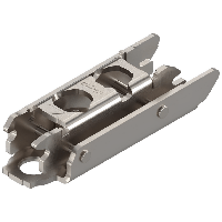 Kruismontage Plaat Recht Vernikkeld 3mm