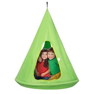 VEVOR hanggrot ø 100 x 132 cm hangstoel 113 kg draagvermogen hangmat van 600D Oxford stof en stalen frame hangzit hangtent schommel therapieschommel groen hangschommel kinderen