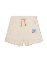 Kenzo Kids short en coton à logo appliqué - Tons neutres