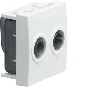 Hager plintgoot outlet satellietaansluiting einddoos zwart 55mm