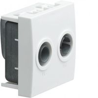 Hager plintgoot outlet satellietaansluiting einddoos zwart 55mm