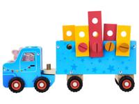 Houten vrachtwagen met aanhanger (Houten gereedschap vrachtwagen)