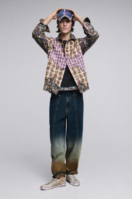 Jeans met boorden aan de onderkant - BLUE - 38