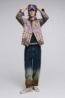 Jeans met boorden aan de onderkant - BLUE - 38