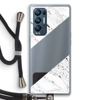 Biggest stripe: Oppo Find X3 Neo Transparant Hoesje met koord