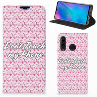 Huawei P30 Lite New Edition Design Case Flowers Pink DTMP - thumbnail