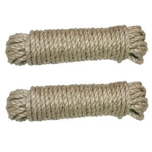 AMIG Touw - 2x - 20 meter - D8mm - sisal - 130kg - natuurlijke vezels - decoraties - tuinieren