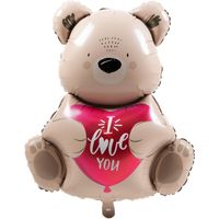 Folieballon Valentijn Ombre Love Teddy Beer "I love you (56 cm)