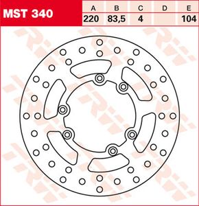 TRW Remschijf, remschijven voor de moto, MST340
