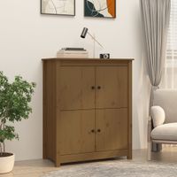 Dressoir 83x41,5x100 cm massief grenenhout honingbruin - thumbnail