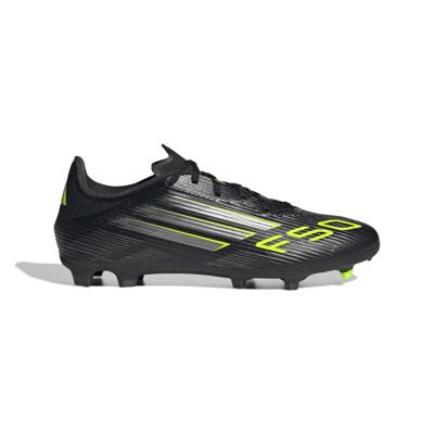 adidas F50 League Gras / Kunstgras Voetbalschoenen (MG) Zwart Zilver Neongeel