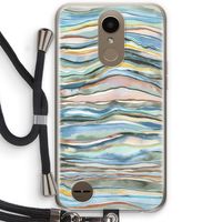 Watercolor Agate: LG K10 (2017) Transparant Hoesje met koord