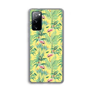 Flamingo party: Samsung Galaxy S20 FE / S20 FE 5G Transparant Hoesje