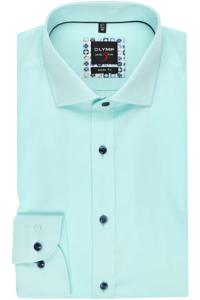 OLYMP Level Five Body Fit Overhemd turquoise, Faux-uni