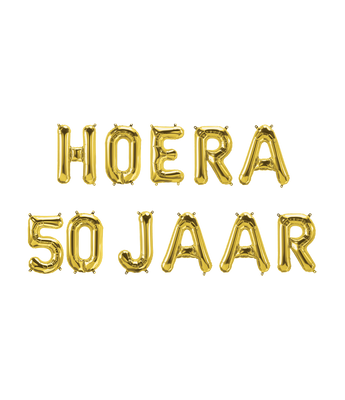 Set Folie Ballonnen - Hoera 50 Jaar Goud