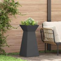 Pilaar Plantenbak 2 pcs Zwart 35 x 35 x 73 cm Staal