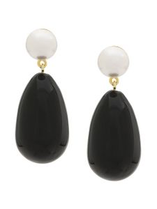 Eshvi boucles d'oreille pendantes à perles de culture - Noir