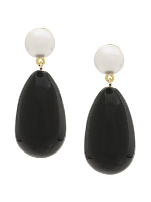 Eshvi boucles d'oreille pendantes à perles de culture - Noir
