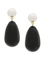 Eshvi boucles d'oreille pendantes à perles de culture - Noir