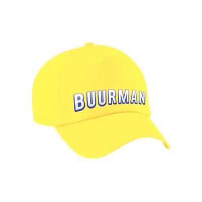 Buurman en buurman verkleed petje - geel - voor kinderen - verkleedaccessoire