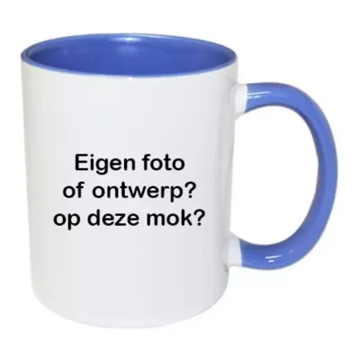 Mok met foto (blauw)