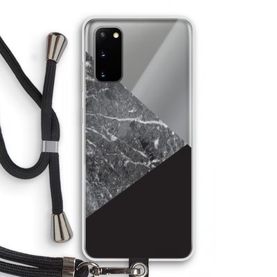 Combinatie marmer: Samsung Galaxy S20 Transparant Hoesje met koord
