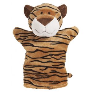 Pluche handpoppen tijger 22 cm   -