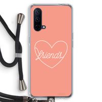 Friends heart: OnePlus Nord CE 5G Transparant Hoesje met koord