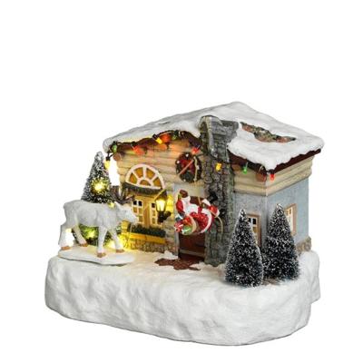 Raise santa battery operated l22,5xb16xh17,5cm - Luville