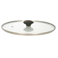 Universele pannendeksel voor pannen van 30 cm - glas - stoomgaatje - D31 x H6 cm