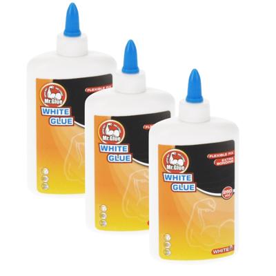 Mr Glue Hobby Lijm - 3x - 250 ml - wit - in fles - extra sterk - flexibele fix - snel drogend