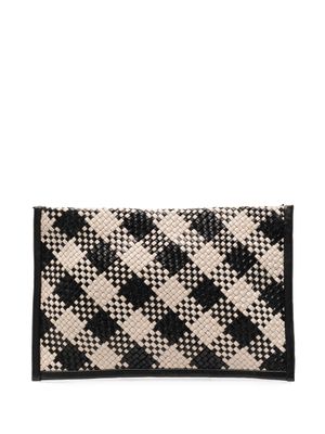 St. Agni pochette tissée à carreaux - Noir