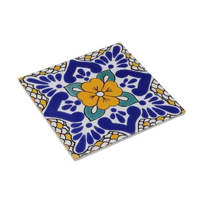 Placemat Versa Blauw Kurk Keramisch Tegel 20 X 0,6 X 20 CM