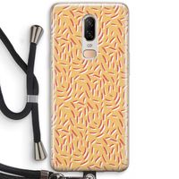 Camouflage: OnePlus 6 Transparant Hoesje met koord