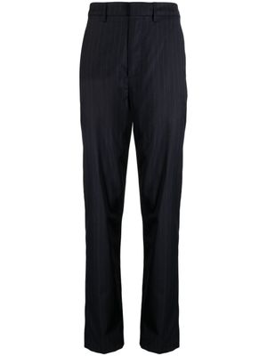Dunhill pantalon fuselé à fines rayures - Noir